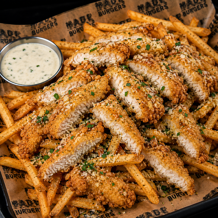 GARLIC PARMESAN CHICKEN FRIES
