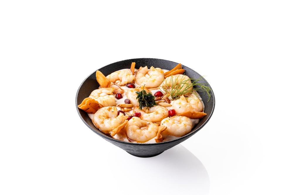 Fatteh with Shrimp
