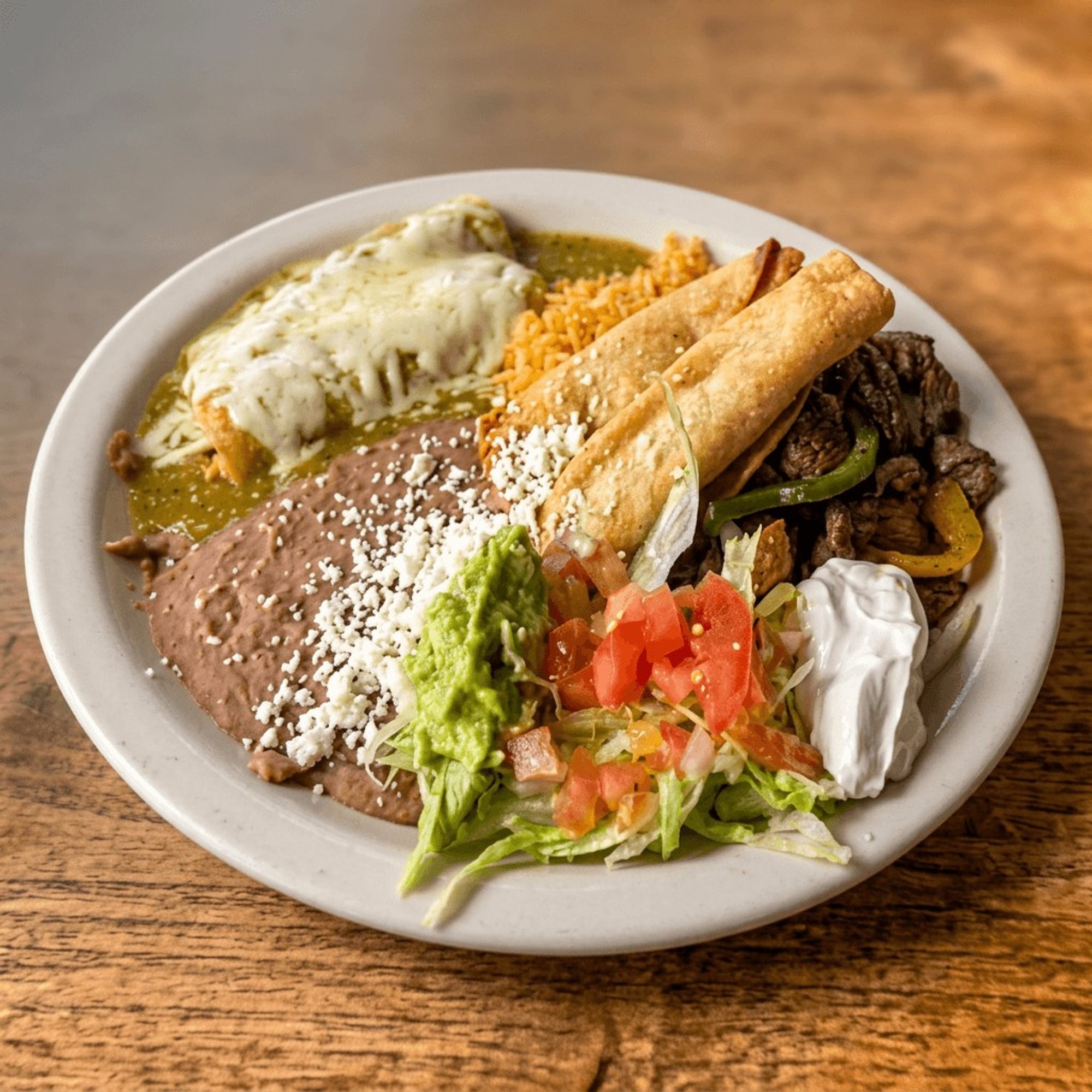 Chalupas Beef Fajita Platter