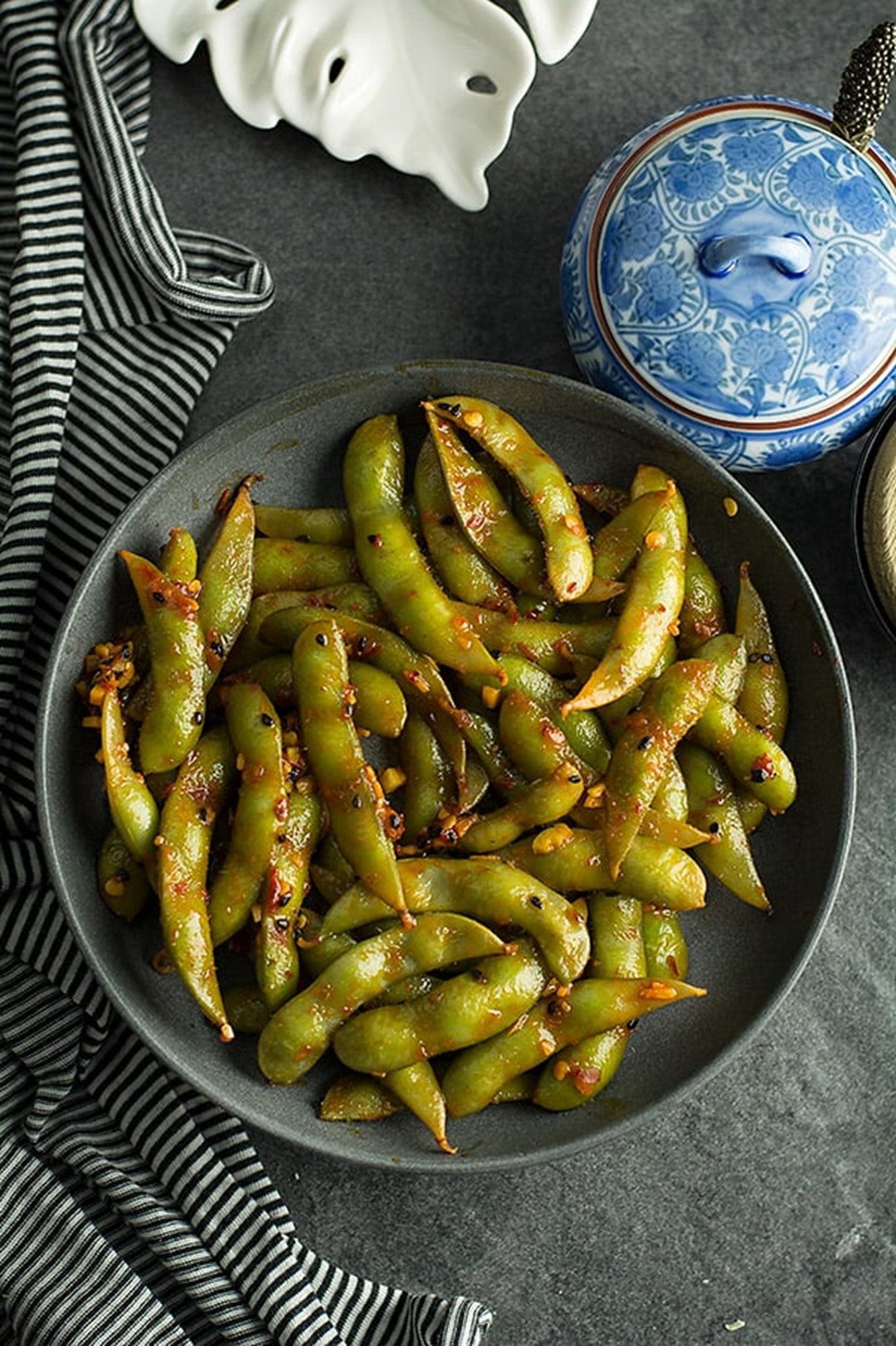 Wok GARLIC PEPPER Edamame * NEW ITEM * MUST TRY *