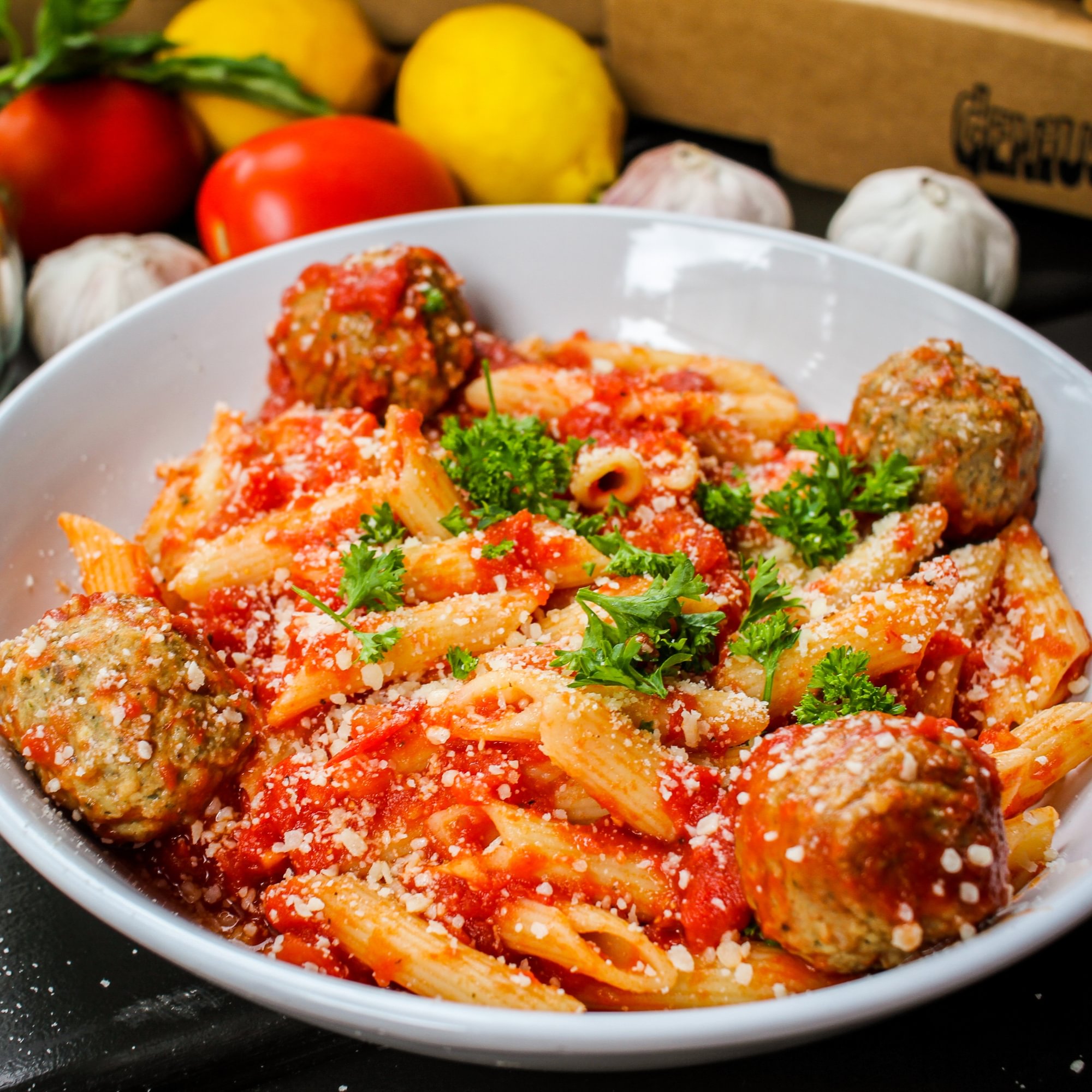 Penne & Meatballs