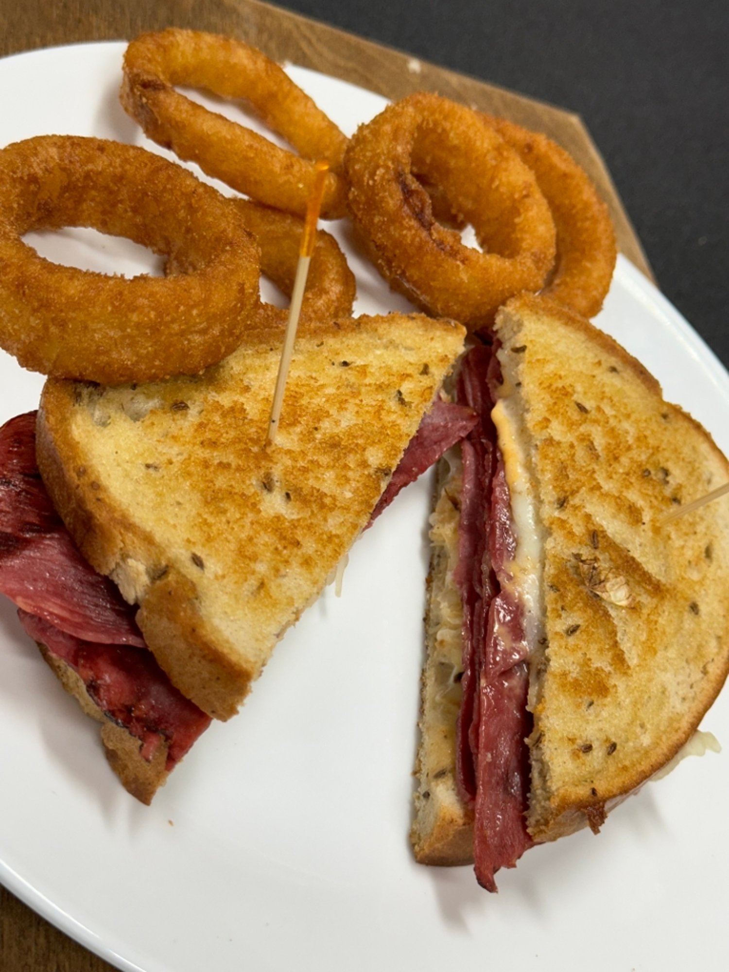 Reuben on Rye Sandwich