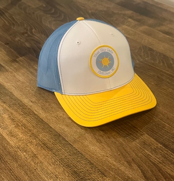 Trucker Baseball Hat Blue/White/Yellow