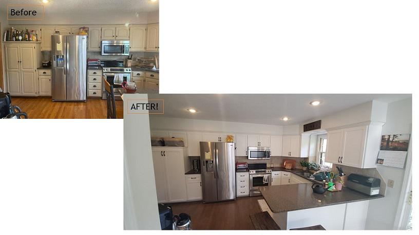 We love working on kitchen transformations and are so proud of our Refacing work completed here in Kansas City. Check out the before and after pictures of this beautiful kitchen.