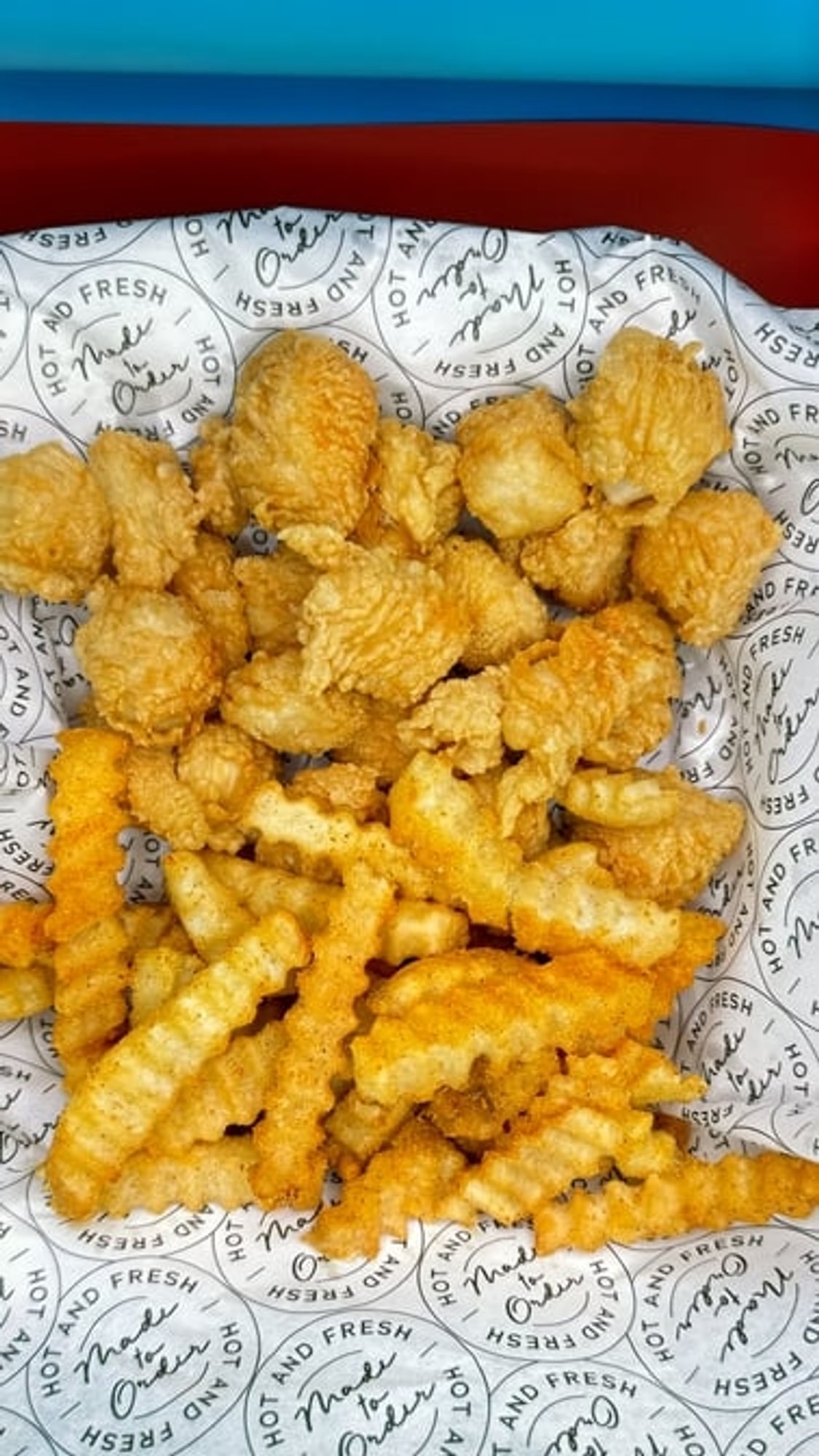 Pop Corn Chicken with Fries