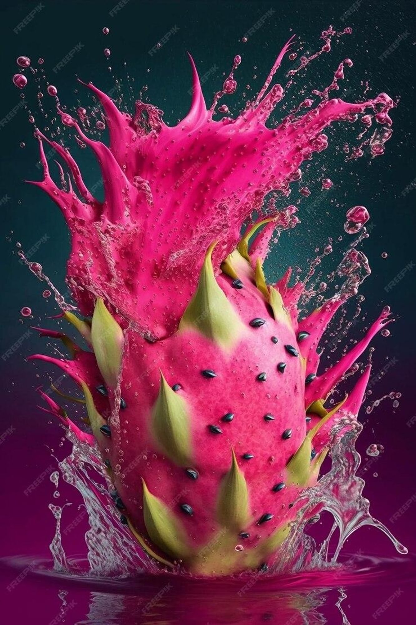 Dragon fruit mango splash