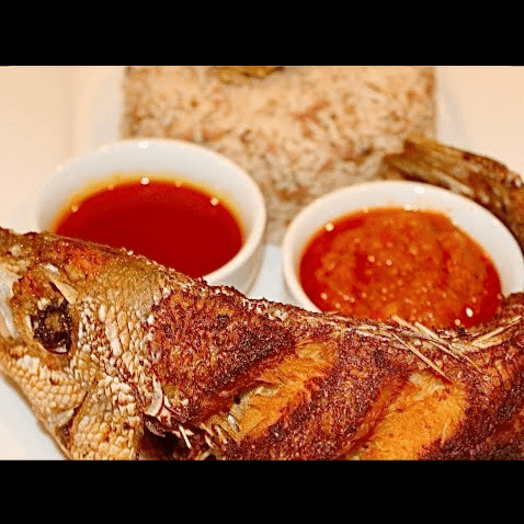 Fried Croaker and Kitterly Dry Rice