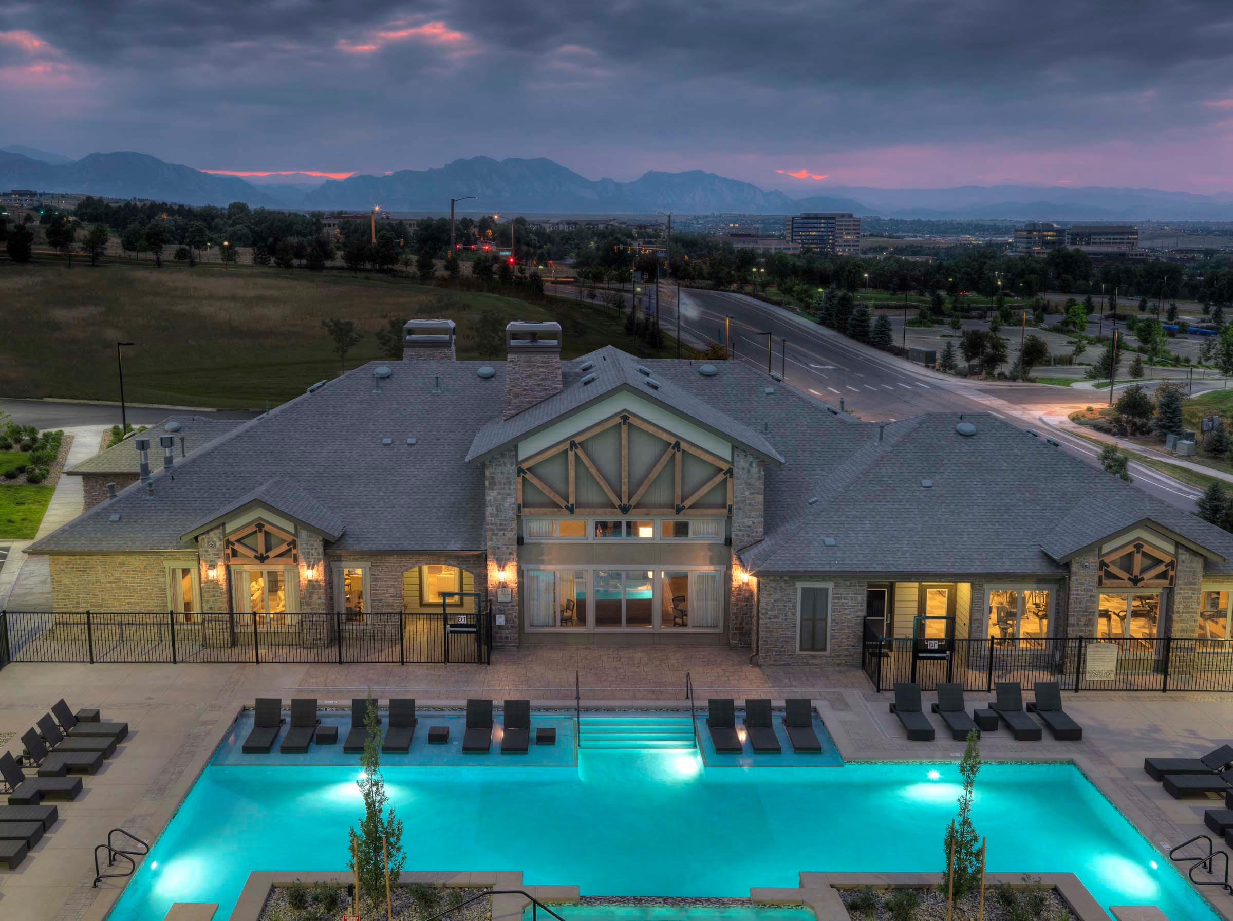 Sunset view of the mountains