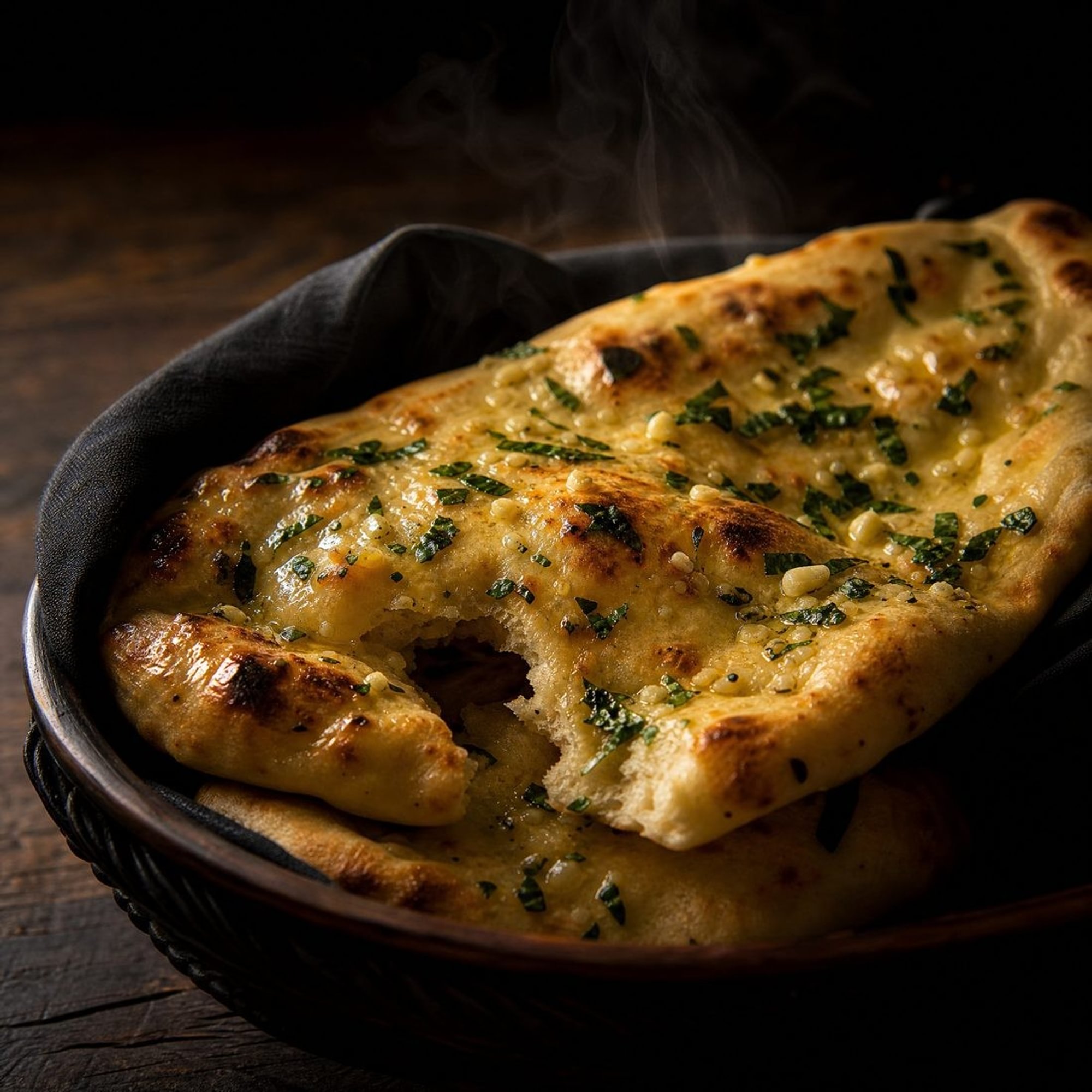 Garlic Basil Naan