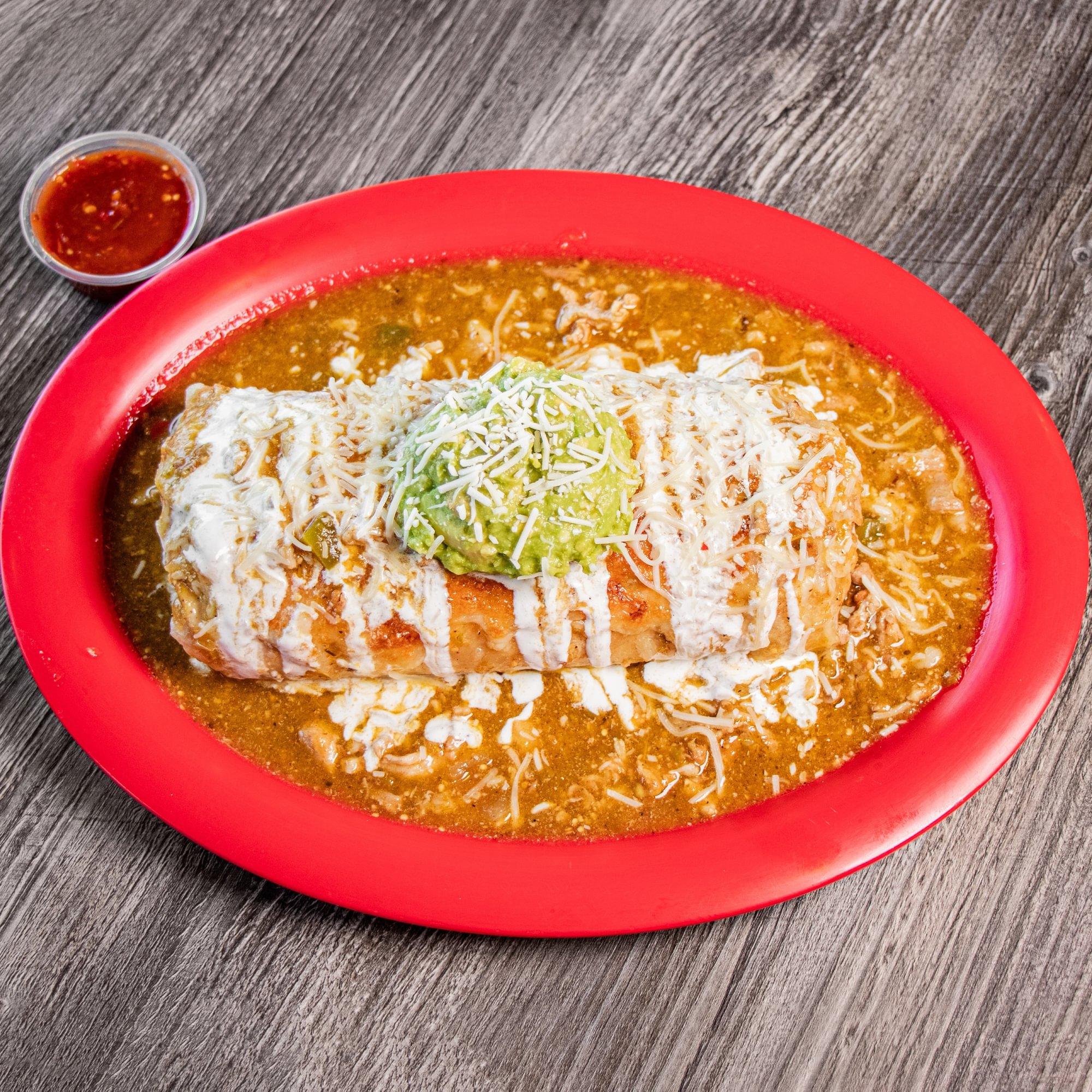 Wet Style Chile Verde Burrito