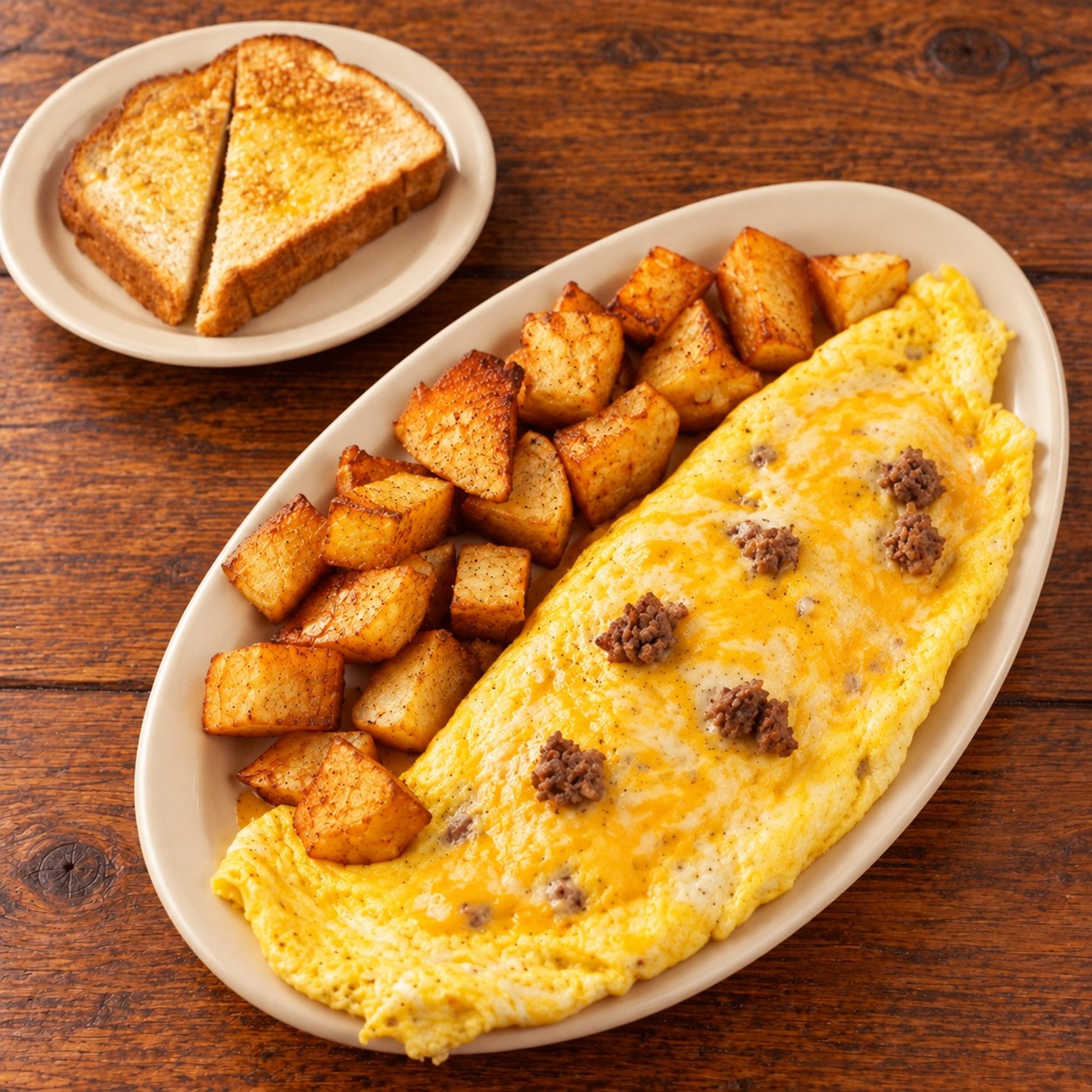 Sausage & Cheese Omelette