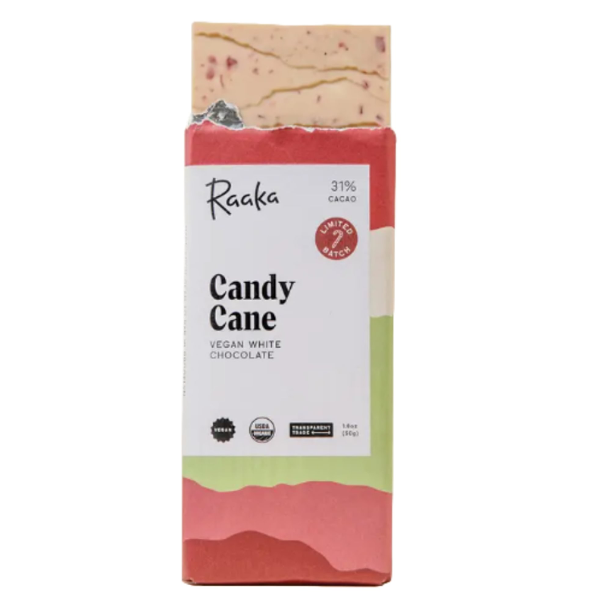 Raaka Candy Cane White Chocolate