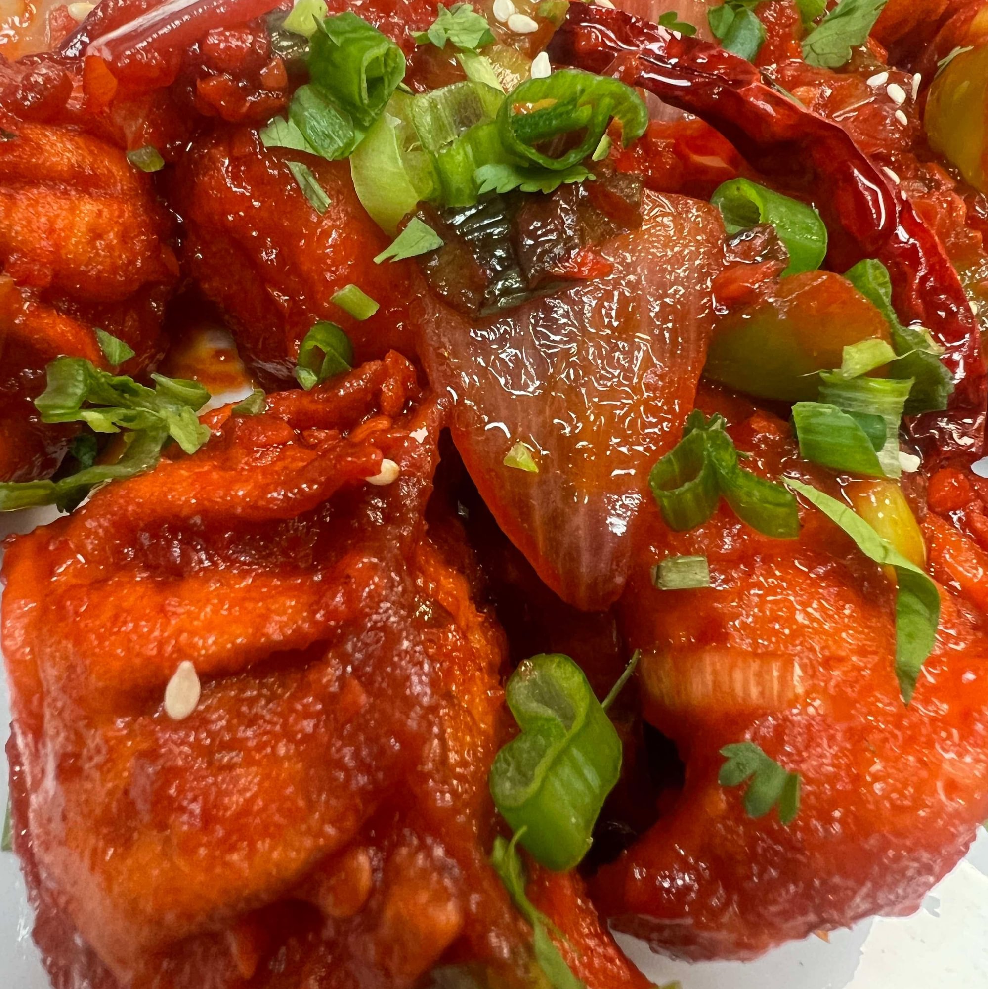Veg chili momo