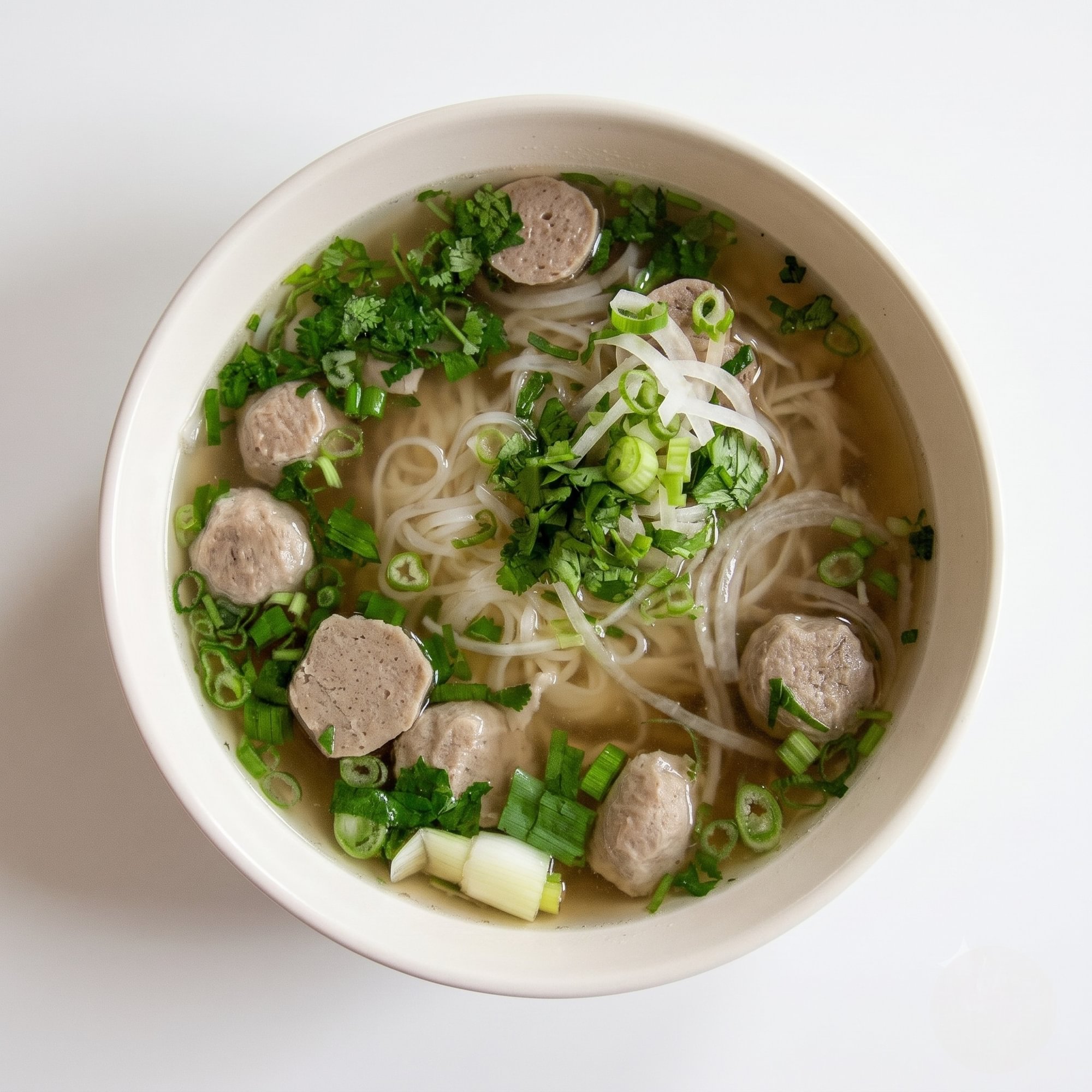 Kid's Noodle Soup with Meatballs