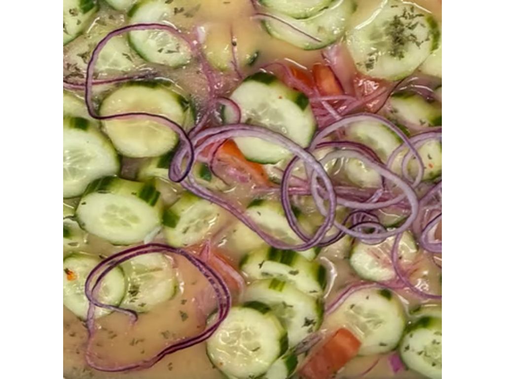 Cucumber Tomato Red Onion