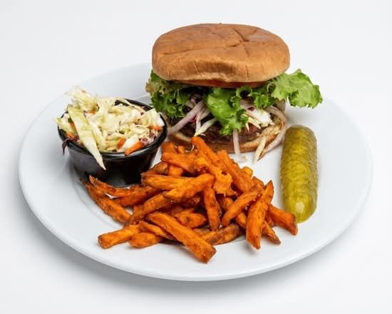 Turkey Portobello Mushroom Burger with Fries