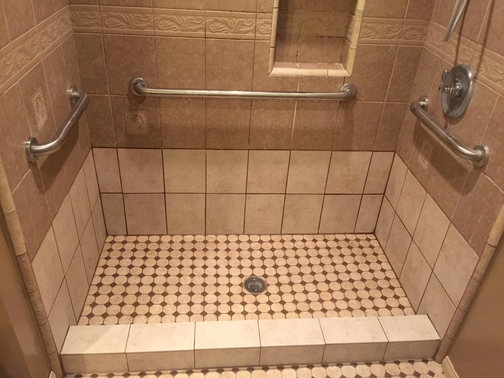 Removed bathtub and made into walk in shower.