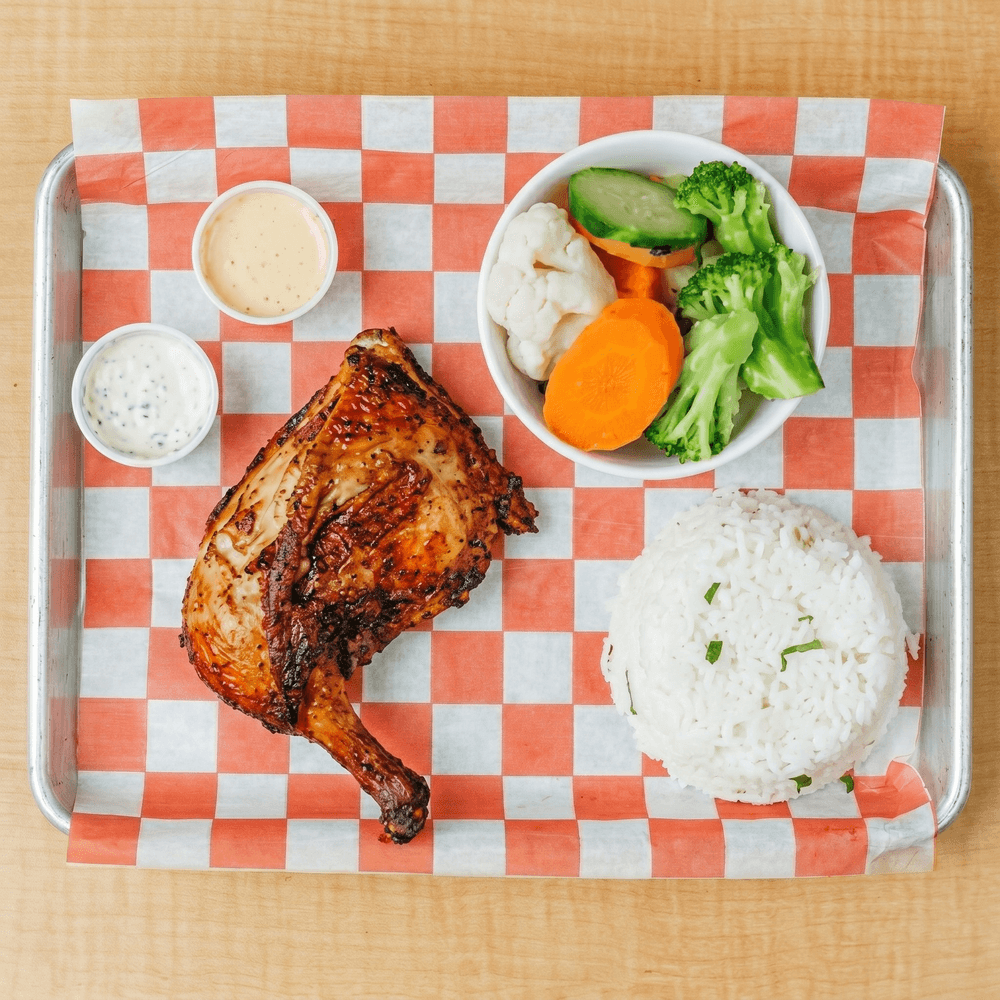 1/4 Dark Charcoal Grilled Chicken with 2 Sides