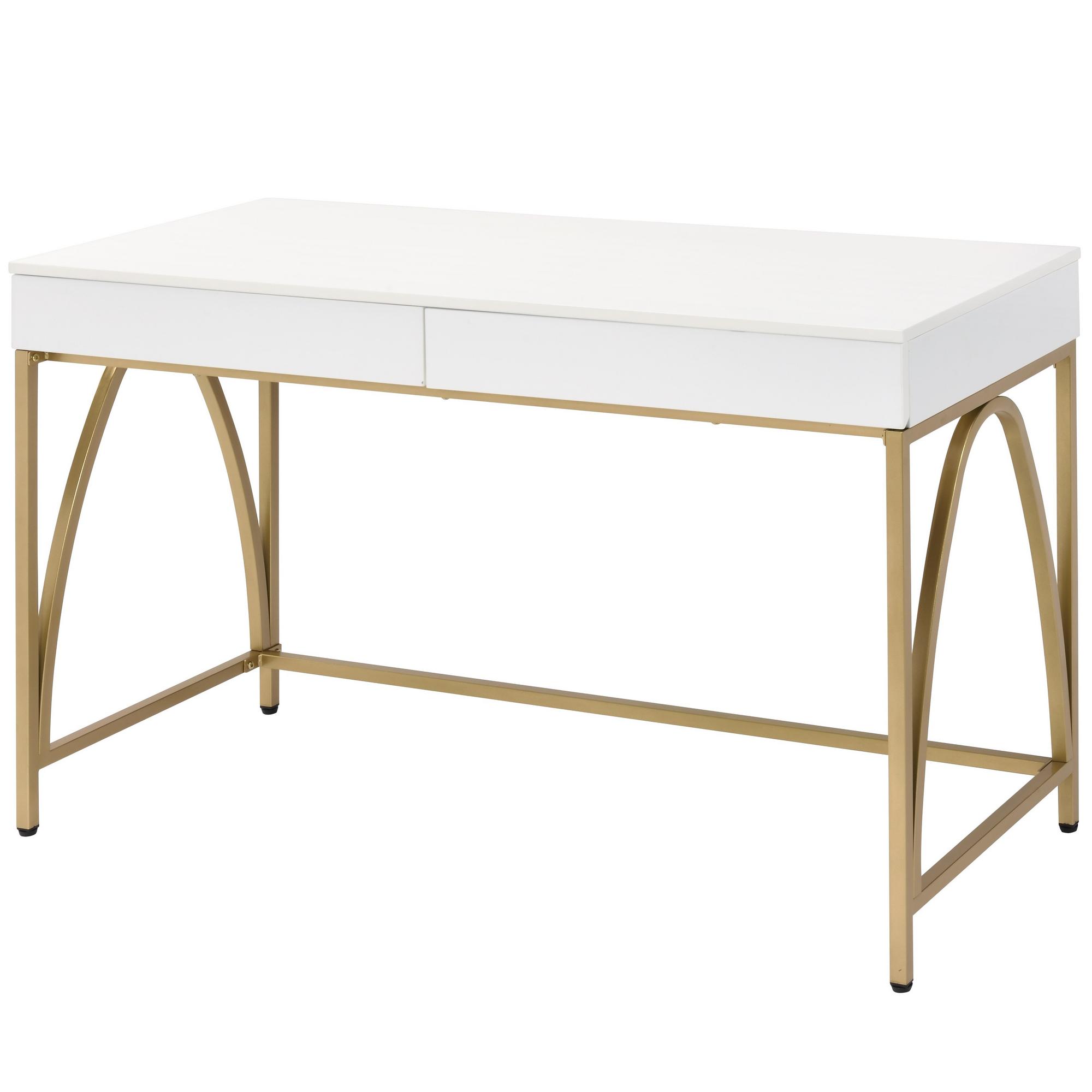Lightmane Writing Desk - White High Gloss