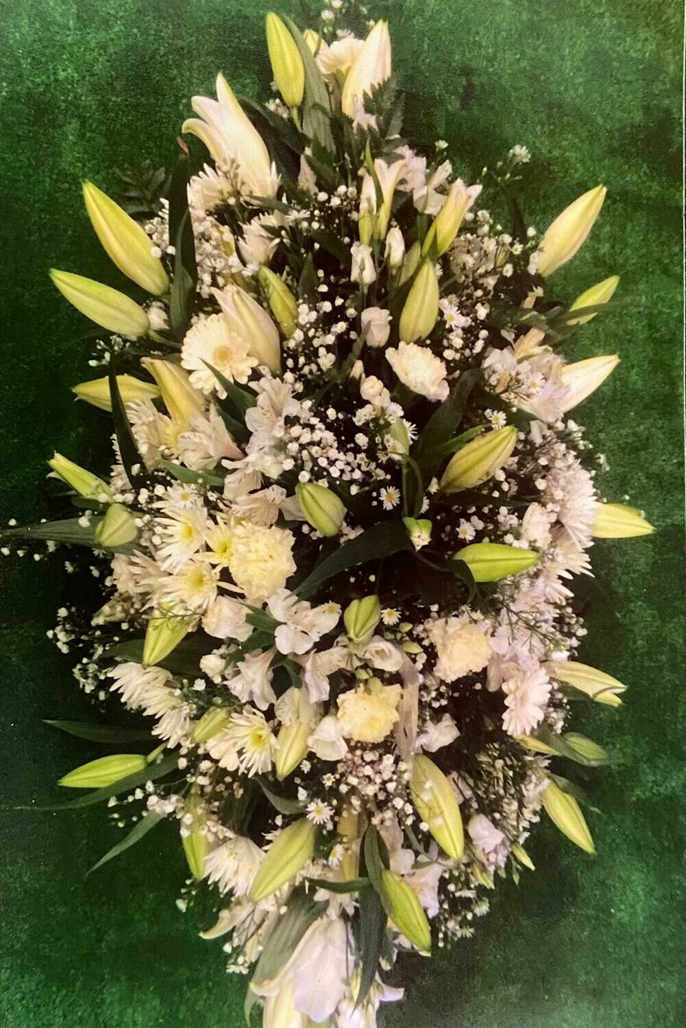 Large White Spray Wreath