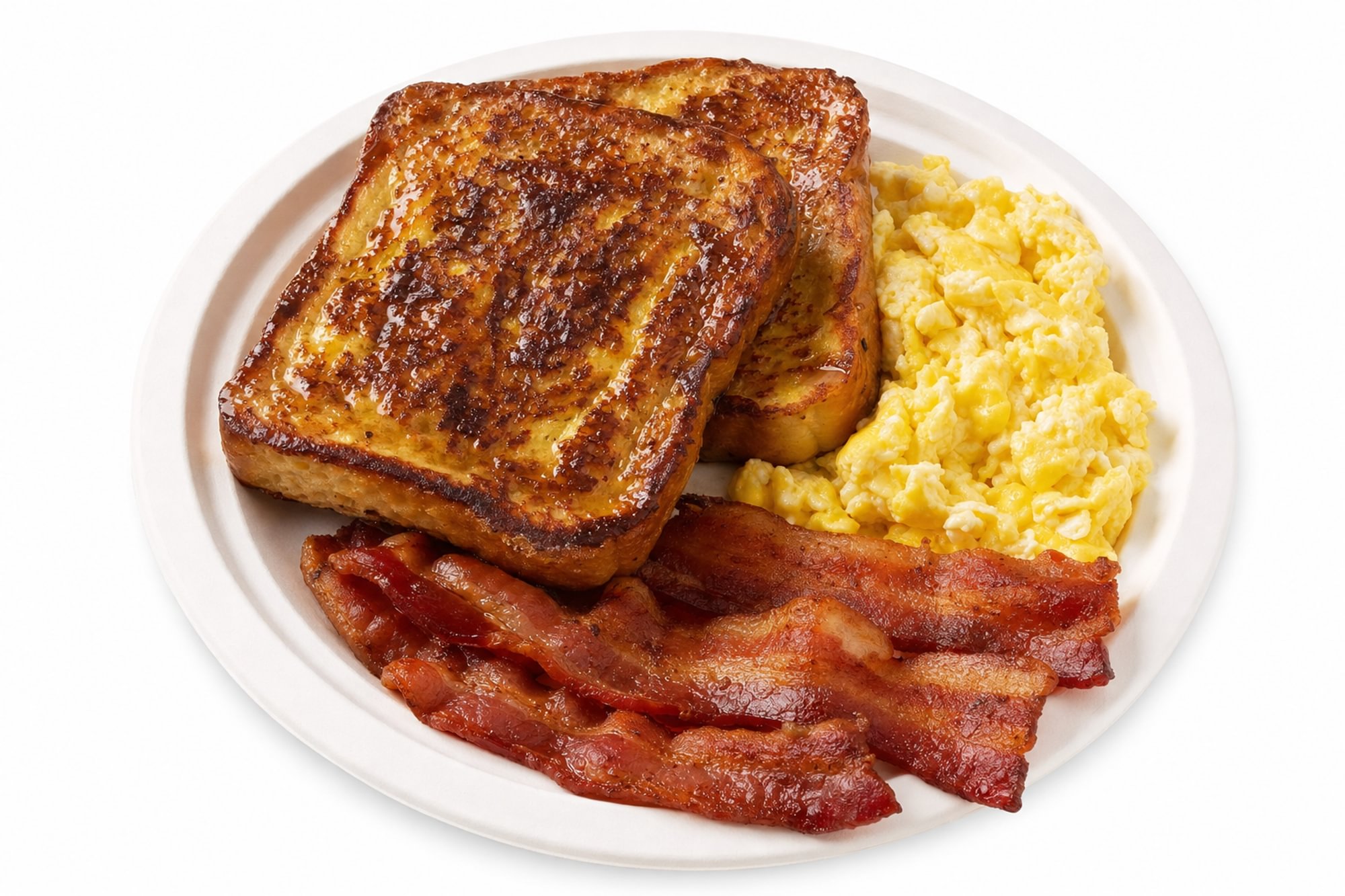 French Toast, Eggs and Bacon Platter
