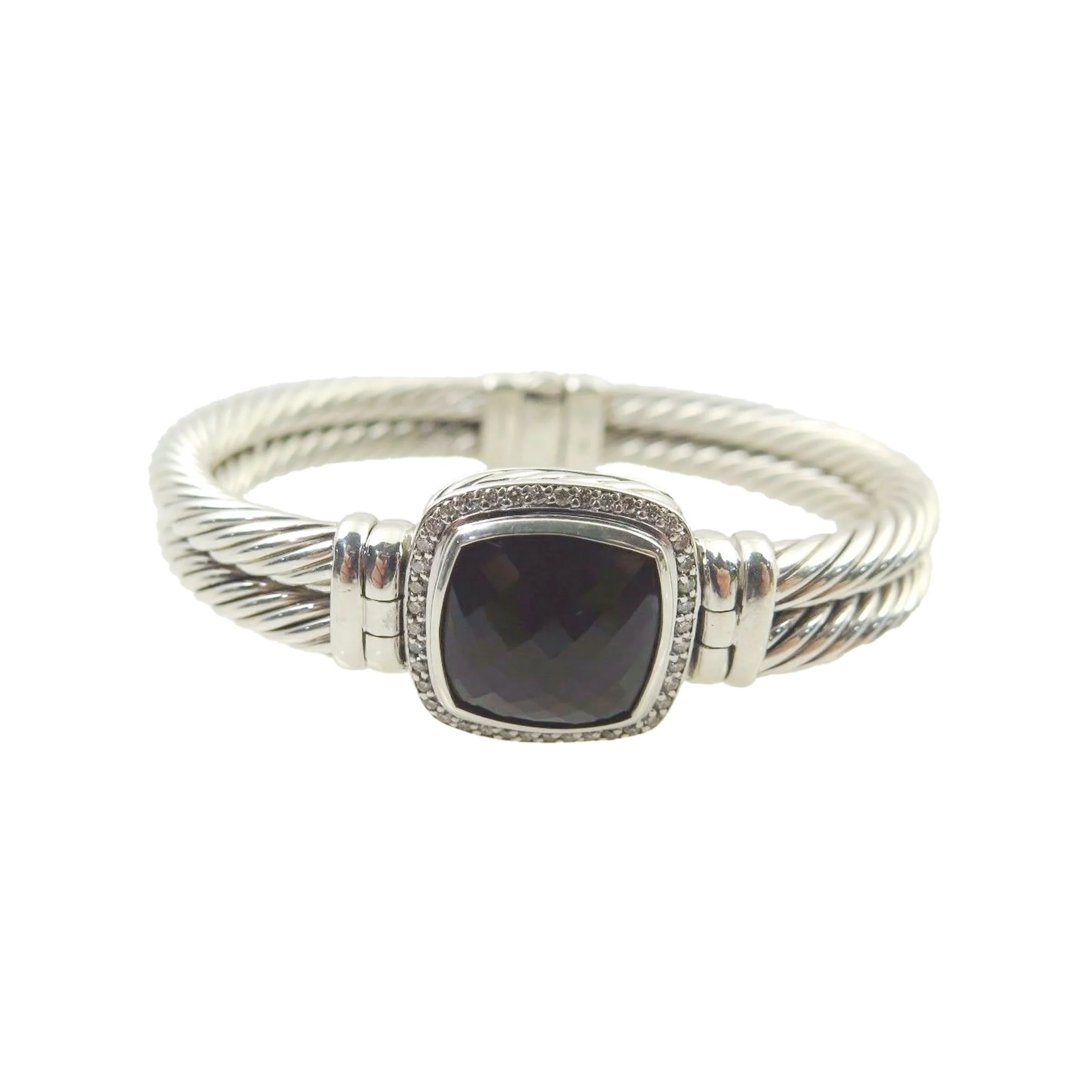 David Yurman Onyx & Diamond Albion Bangle