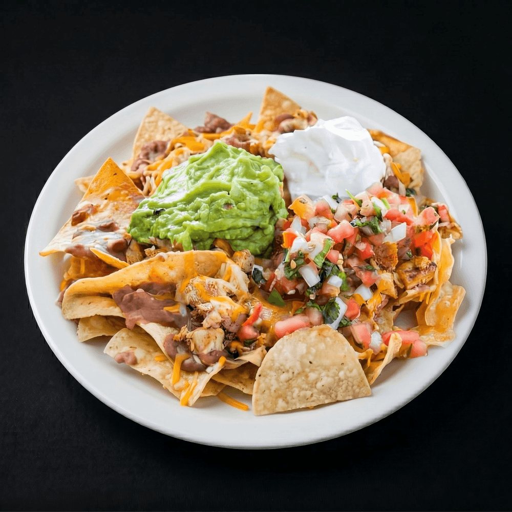 Beans & Cheese Nachos with Meat