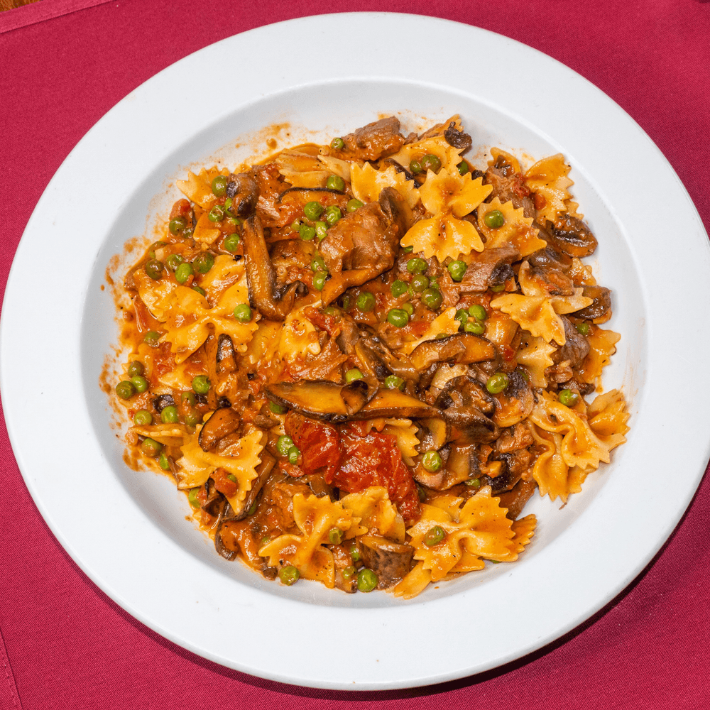 Veal, Peas and Mushrooms
