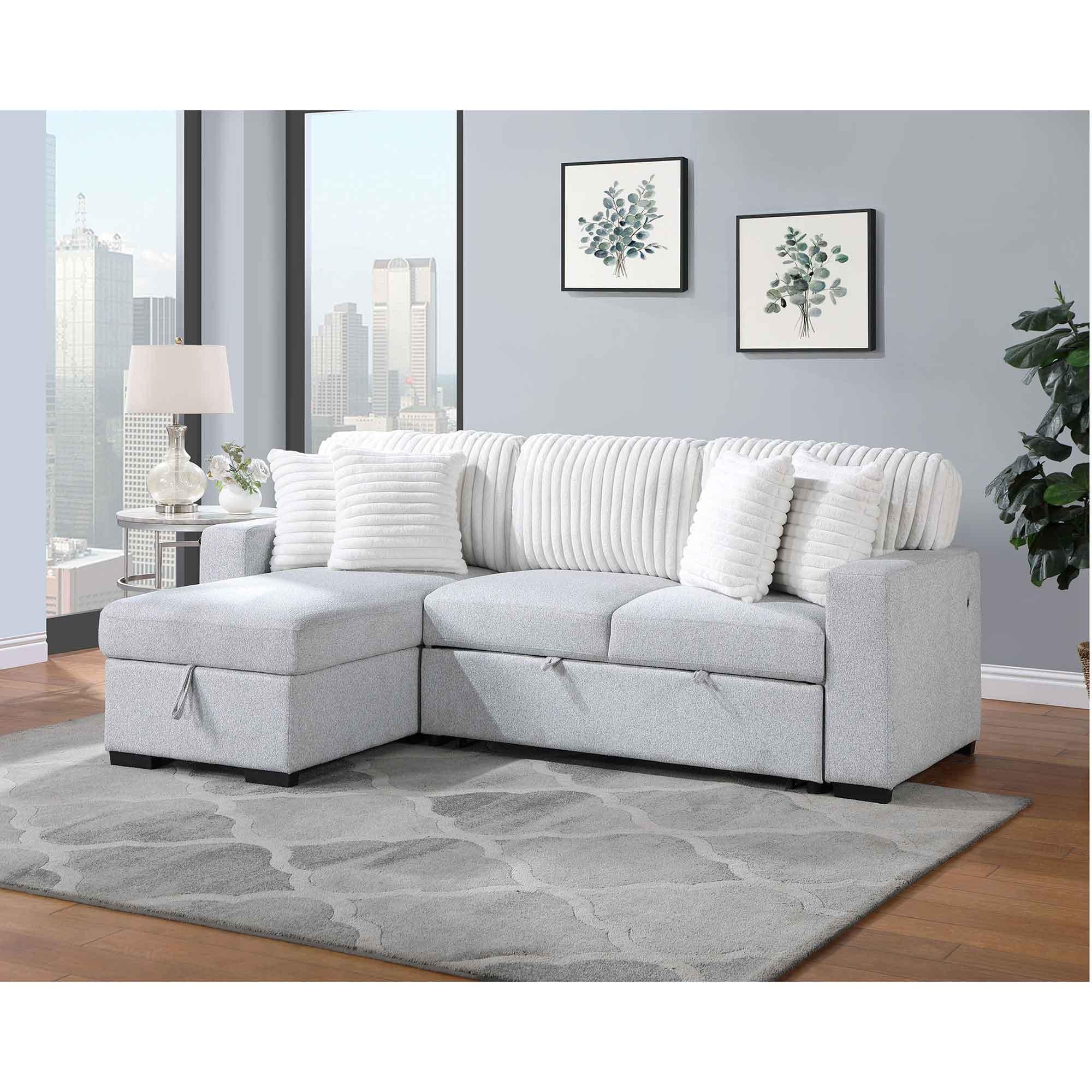 Pull out Sofa Bed - Light Gray