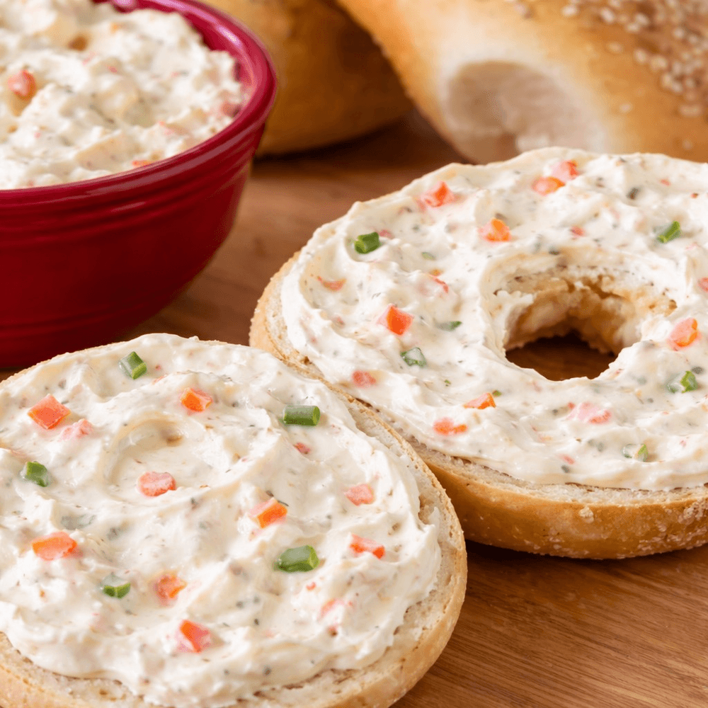 Bagel with Garden Vegetable Cream Cheese