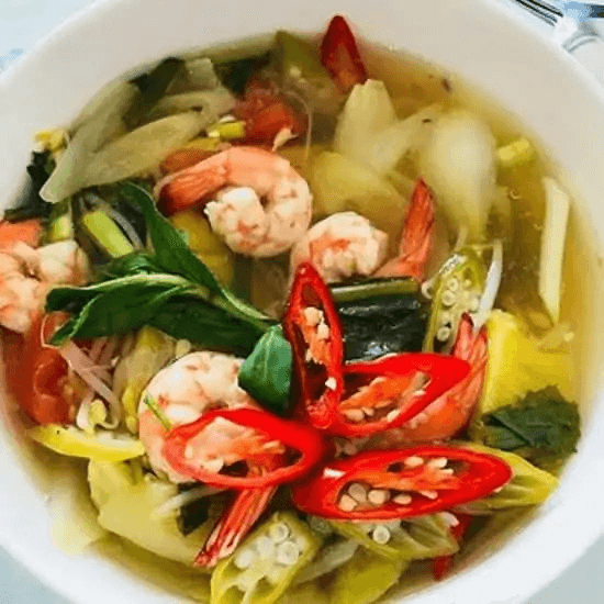 91. Shrimp Sweet & Sour Soup / Tôm