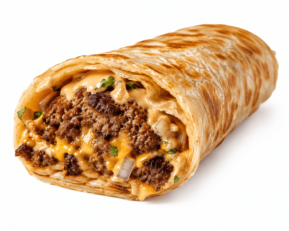 Beef Smash Paratha Wrap