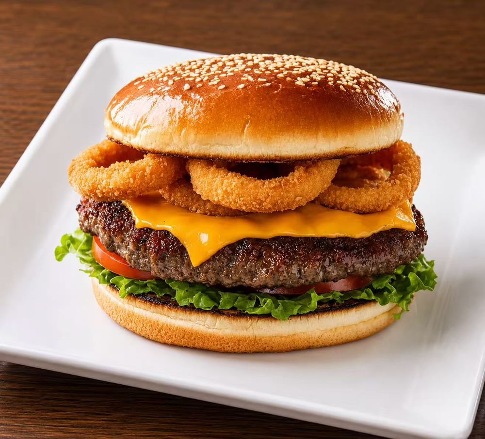 Bacon & Onion Ring Burger