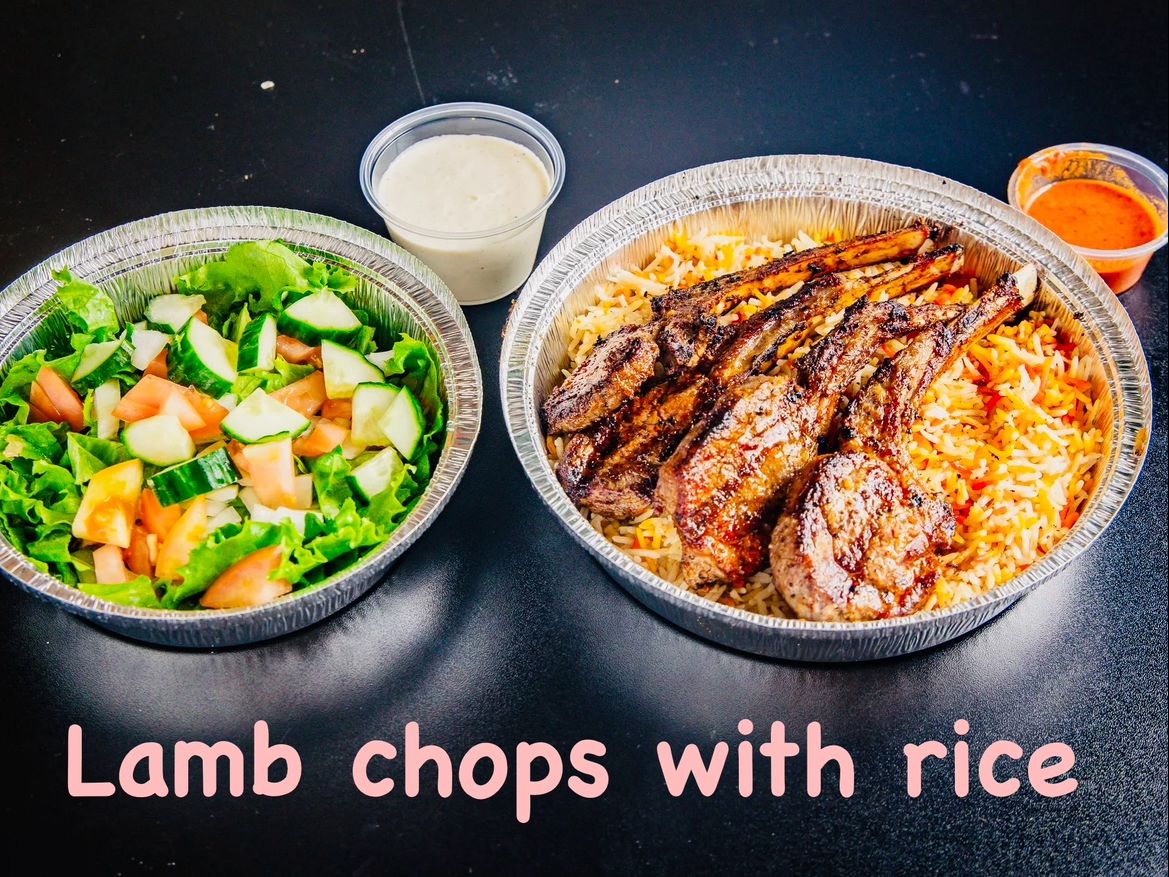 lamb chops over rice