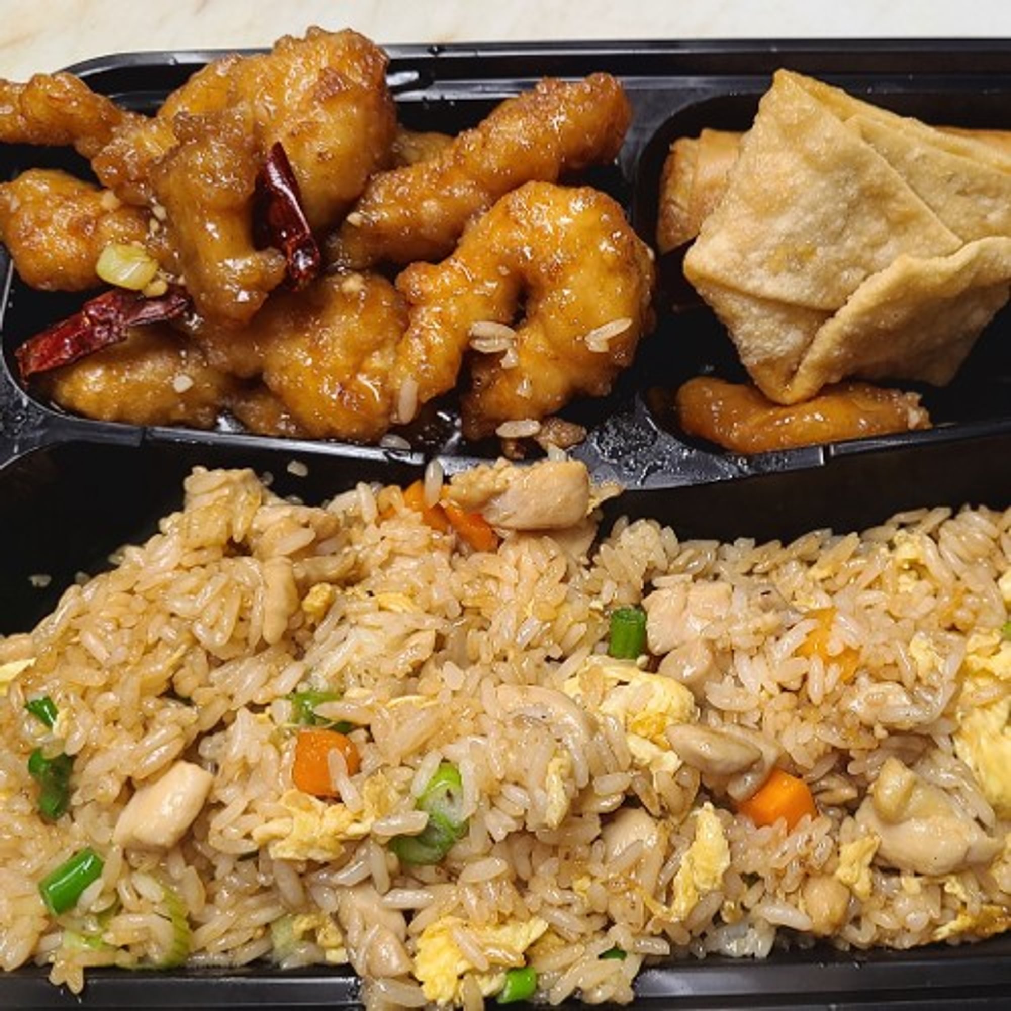 Orange Chicken and Chicken Fried Rice super combo