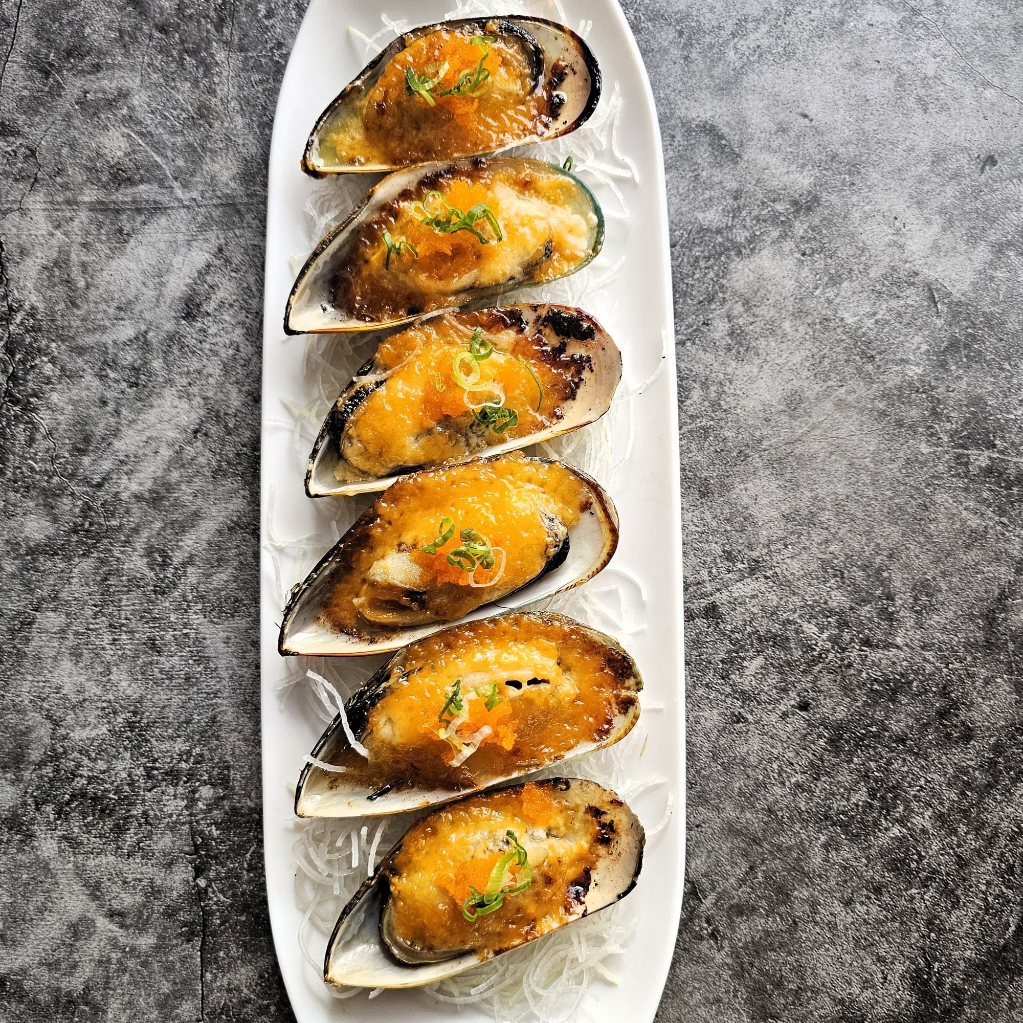 Baked Green Mussels