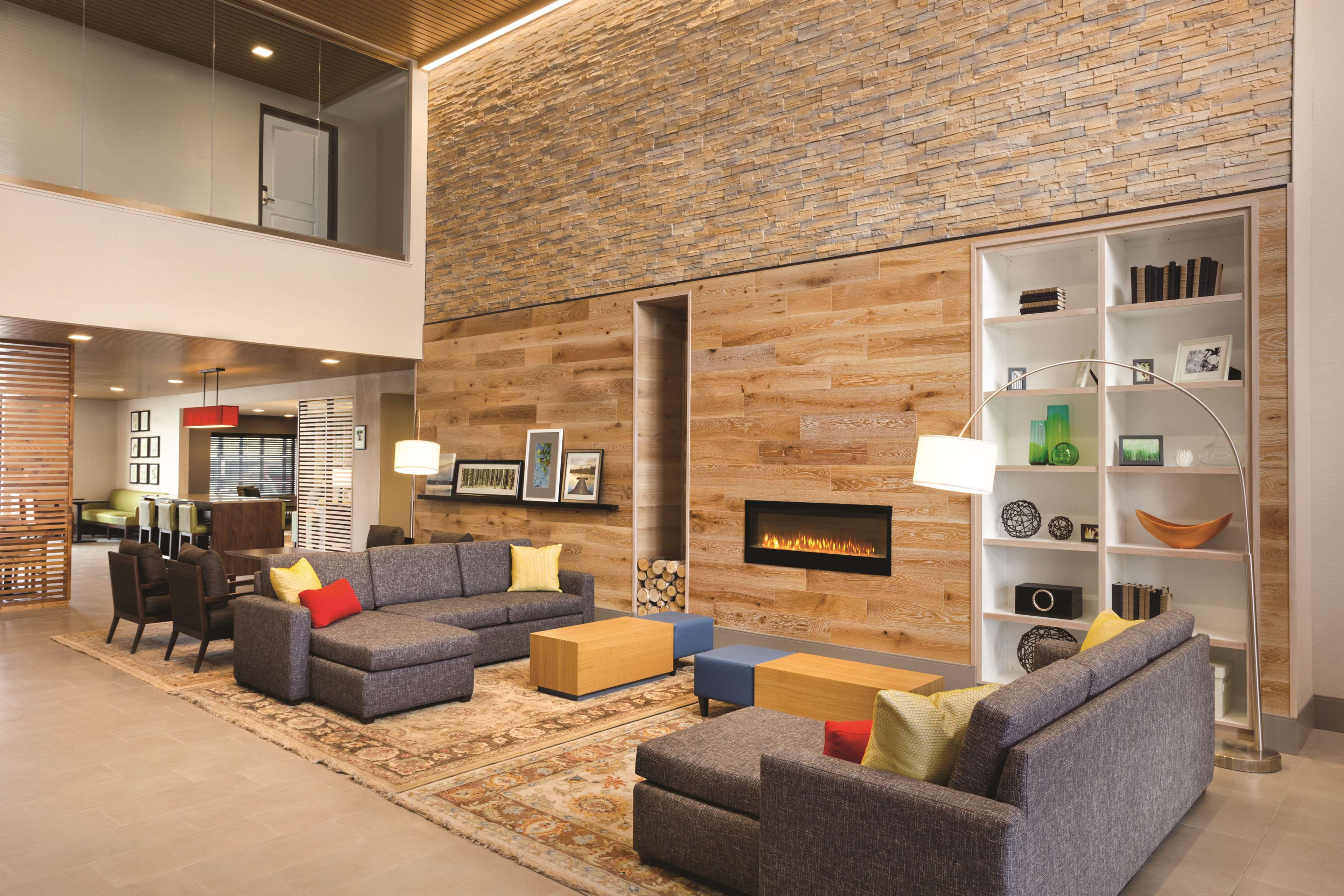 Lobby with Fireplace