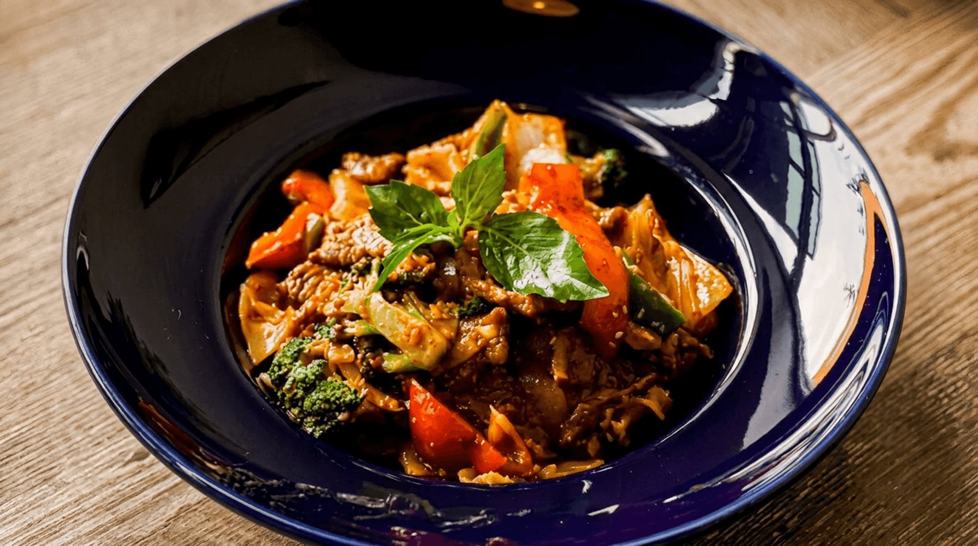 Spicy Basil Noodles