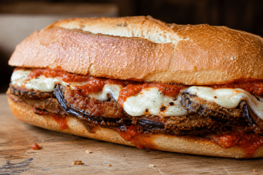 Eggplant Parmesan Sandwich