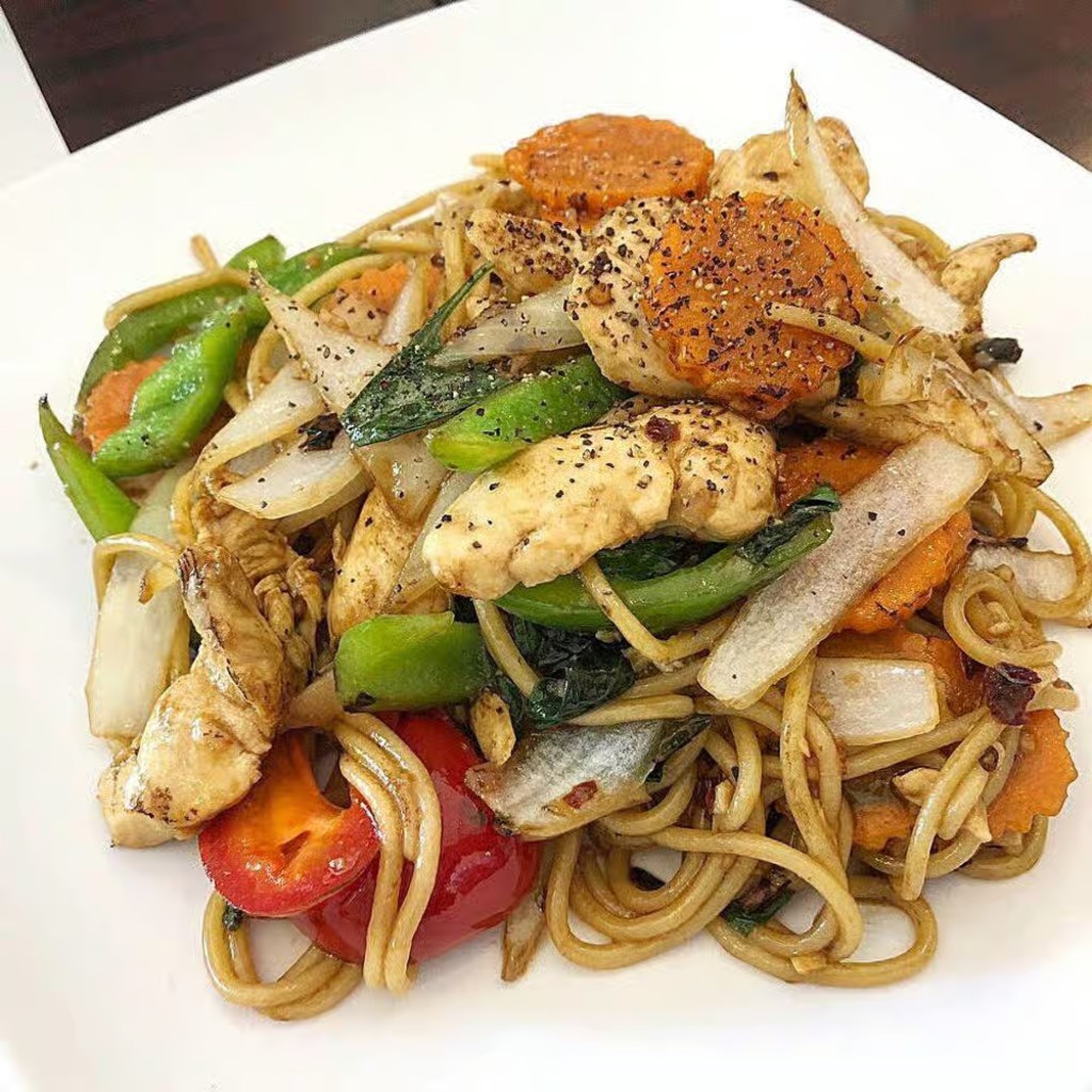 Spicy Basil Spaghetti