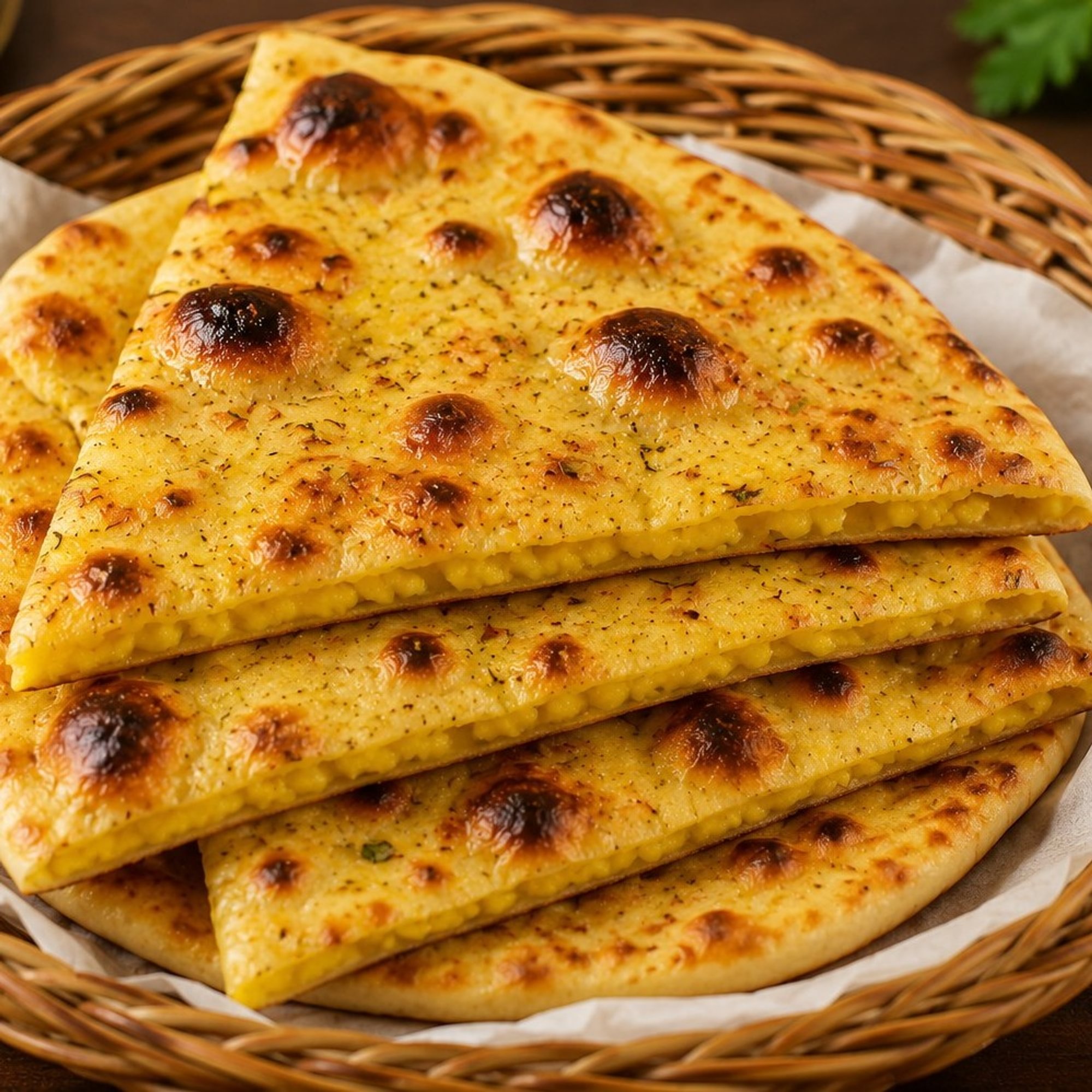 Nuts and raisin naan