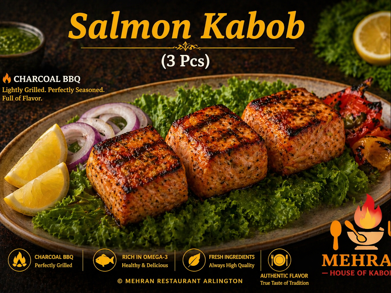 Fish Kabob (Salmon Fish)