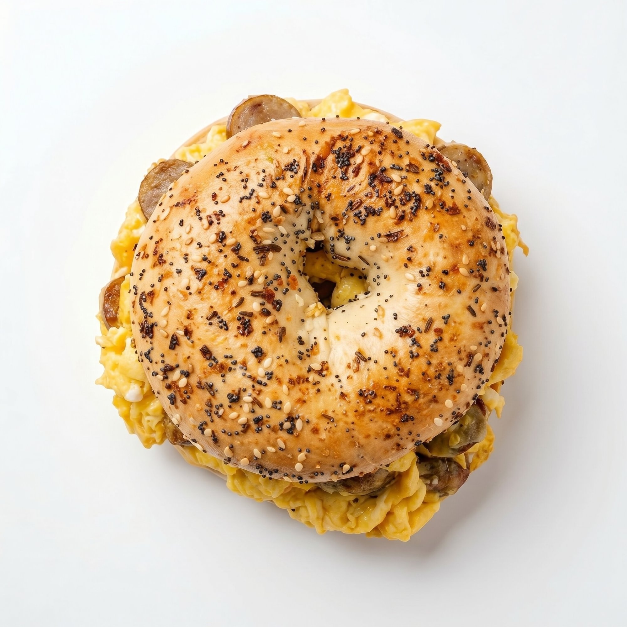 Chicken Sausage, Egg & Cheese Bagel