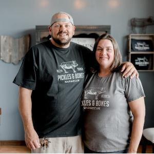 Pickles and Bones Barbecue Logo