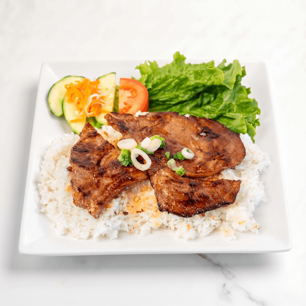 43. Grilled Pork Chop on Broken Rice Plate