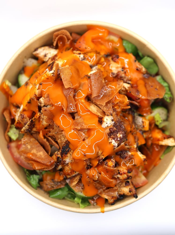 Crispy Buffalo -or- BBQ Chicken Salad