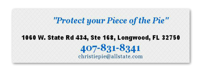 Christie Pie: Allstate Insurance Photo