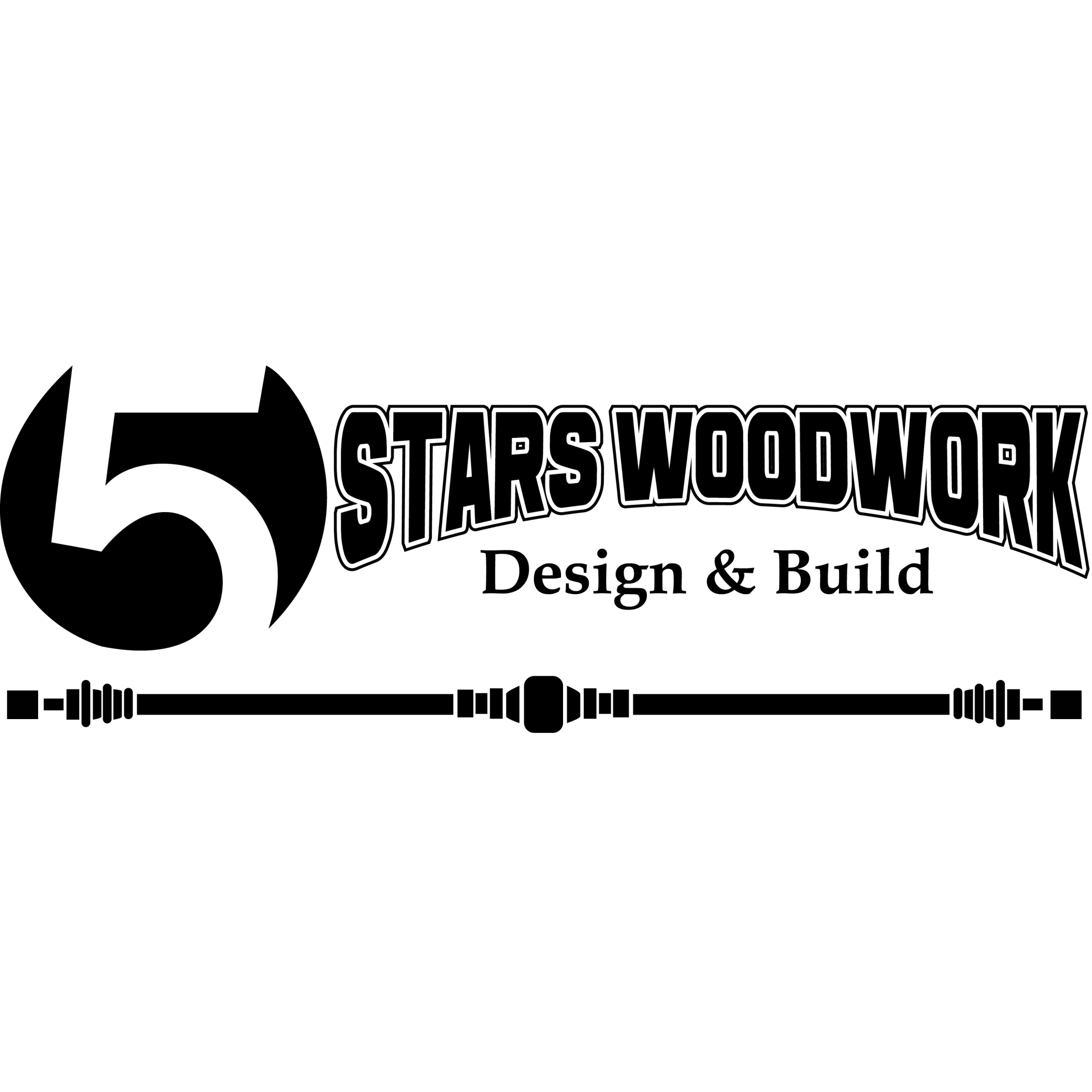 5 stars woodworking Logo