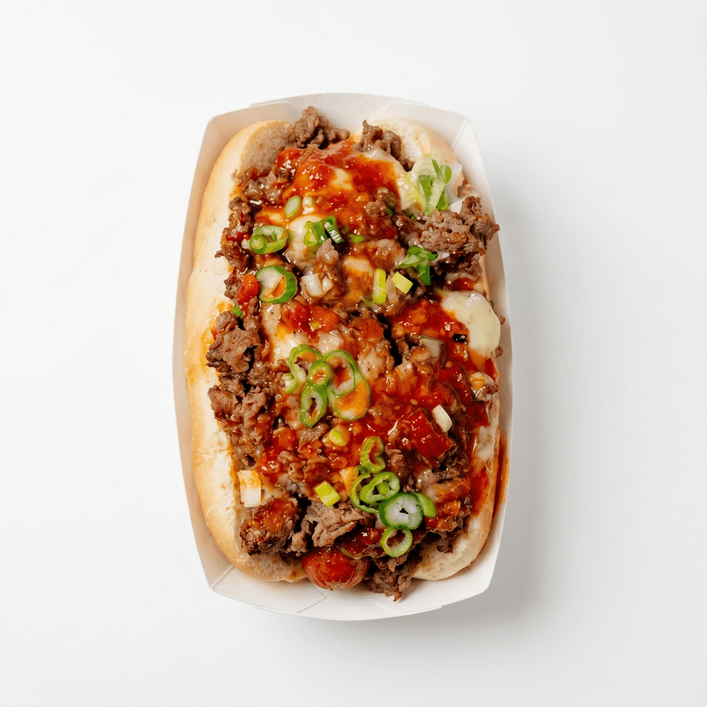Korean Philly Cheese Steak Dog