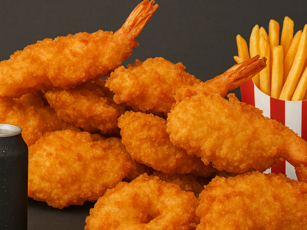 #25 9PCS Jumbo Shrimp Combo W/fries & can soda\Before. #61